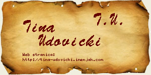 Tina Udovički vizit kartica